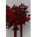 Red & Burgundy Dramatic Bridal Bouquet – Moody Faux Wedding Flowers