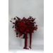 Red & Burgundy Dramatic Bridal Bouquet – Moody Faux Wedding Flowers