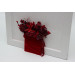 Red & Burgundy Pocket Boutonniere – Dramatic Faux Floral Square Accessory