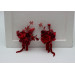 Red & Burgundy Wedding Boutonnieres – Dramatic Faux Floral Accessories