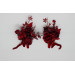 Red & Burgundy Wedding Boutonnieres – Dramatic Faux Floral Accessories