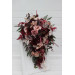Wedding Bouquets in Burgundy, Dusty Rose & Blush Pink | Faux Bridal & Bridesmaid Cascading Bouquets