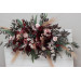 Flower Arch Arrangement in Burgundy, Dusty Rose & Blush Pink | Faux Floral Archway for Wedding