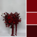 Red & Burgundy Dramatic Bridal Bouquet – Moody Faux Wedding Flowers