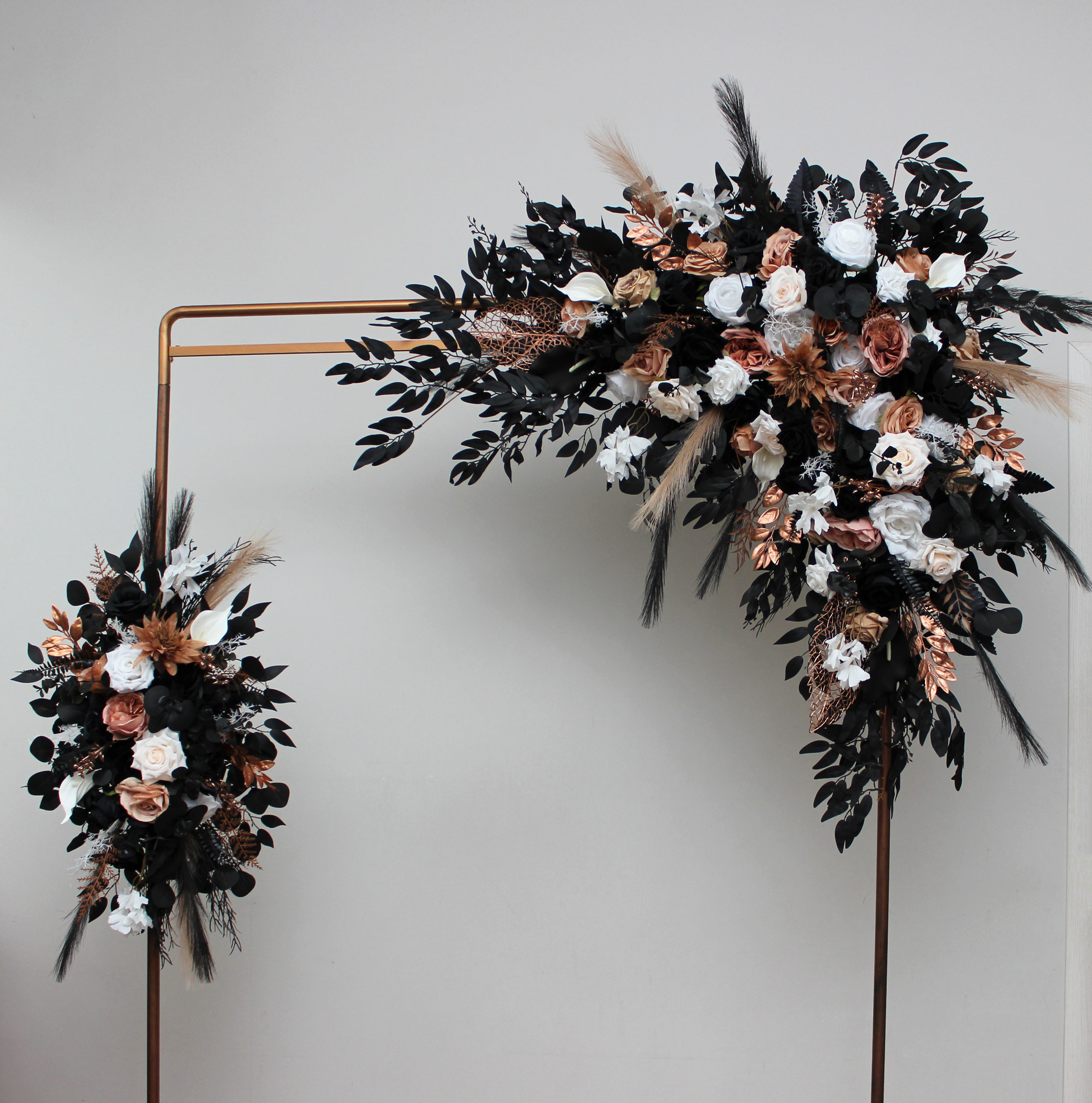 Dusty rose black cinnamon wedding flowers