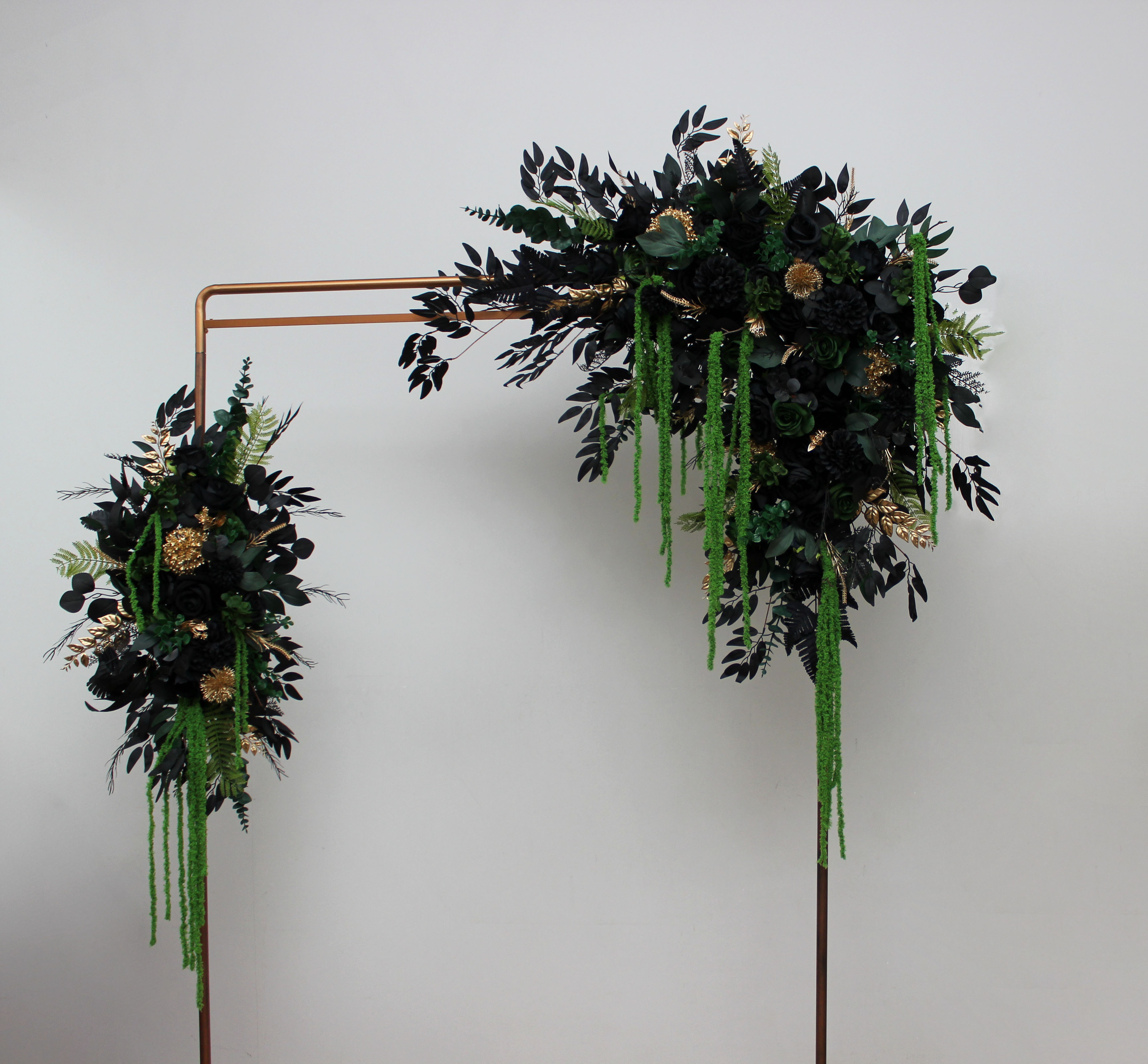 Forest green black and gold boutonniere