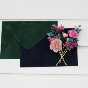  Set of  6 bobby pins in emerald green purple magenta teal  color scheme. Jewel-tone wedding .Hair accessories. Flower accessories for wedding.  5055