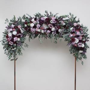 Flower arch arrangement in deep purple lilac white colors. Arbor flowers. Floral archway. Faux flowers for wedding arch. 5430 Flower arch arrangement in deep purple lilac white colors. Arbor flowers. Floral archway. Faux flowers for wedding arch. 5430