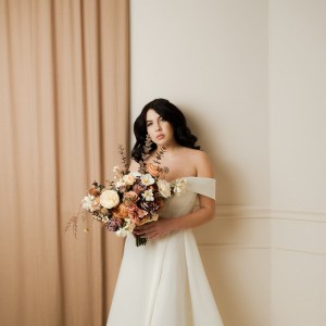 Mocha mousse cream bouquet. Bridal bouquet. Faux flowers. Wedding bouquet. Bridesmaid bouquet. 5368