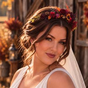 Purple burgundy orange flower crown. Sunflower headband. Fall wedding. Flower girl crown. Wedding floral crown. 5385