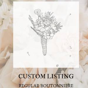 Custom Regular Boutonniere – Personalized Faux Floral Design