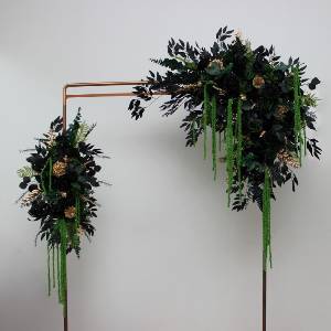Moody Forest Green Black Gold Arch Flowers. 5333 Moody Forest Green Black Gold Arch Flowers. 5333