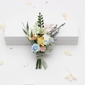 Pastel Wildflower Boutonniere  for Wedding & Prom. 5478