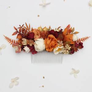 Rust, Cream & Burgundy Flower Comb. 5489 Rust, Cream & Burgundy Flower Comb. 5489