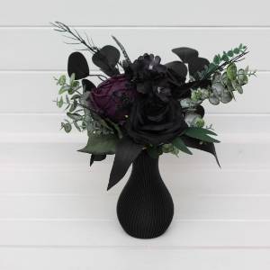 Black & Purple Gothic Mini Bouquet for Vase 5411