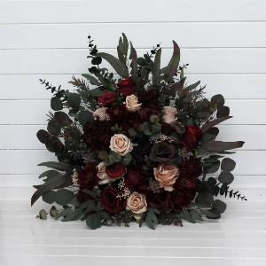 Burgundy, Purple & Beige Standing Flowers for Wedding Ceremony 5016 Burgundy, Purple & Beige Standing Flowers for Wedding Ceremony 5016