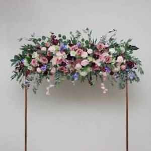 Dusty Rose, Purple, Lilac, Ivory & Blush Pink Wedding Arbor Flowers 5492