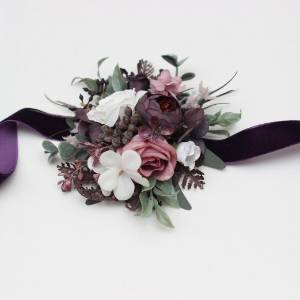 Purple, Lilac, & White Wrist Corsage 5430