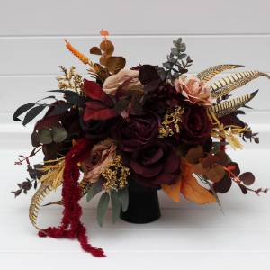 Purple, Burgundy, Cinnamon & Beige Table Flowers 5096