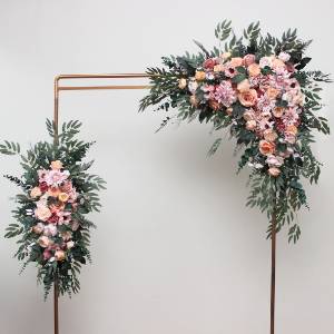 Dusty Rose, Blush Pink & Peach Wedding Arch Flowers 5400