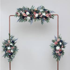  Flower arch arrangement in dusty rose mauve navy blue colors.  Arbor flowers. Floral archway. Faux flowers for wedding arch. 5046