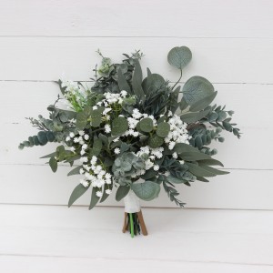 Baby's breath greenery bridesmaid bouquet. Bridal bouquet. Wedding flowers. Faux flowers. Wedding arrangement. Gypsophila bouquet. 5130