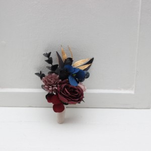  Wedding boutonnieres and wrist corsage  in burgundy navy blue dusty rose gold color scheme. Flower accessories. 5090