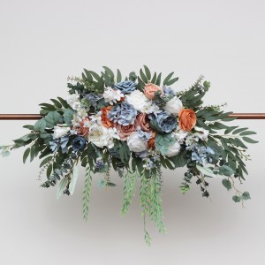 Flower arch arrangement in white terracotta dusty blue colors. Arbor flowers. Floral archway. Faux flowers for wedding arch. 5227 Flower arch arrangement in white terracotta dusty blue colors. Arbor flowers. Floral archway. Faux flowers for wedding arch. 5227